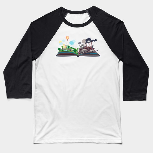 EcoBook Baseball T-Shirt by XOOXOO